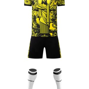 Adult Training Set - Yellow Patterned Top with Black Short