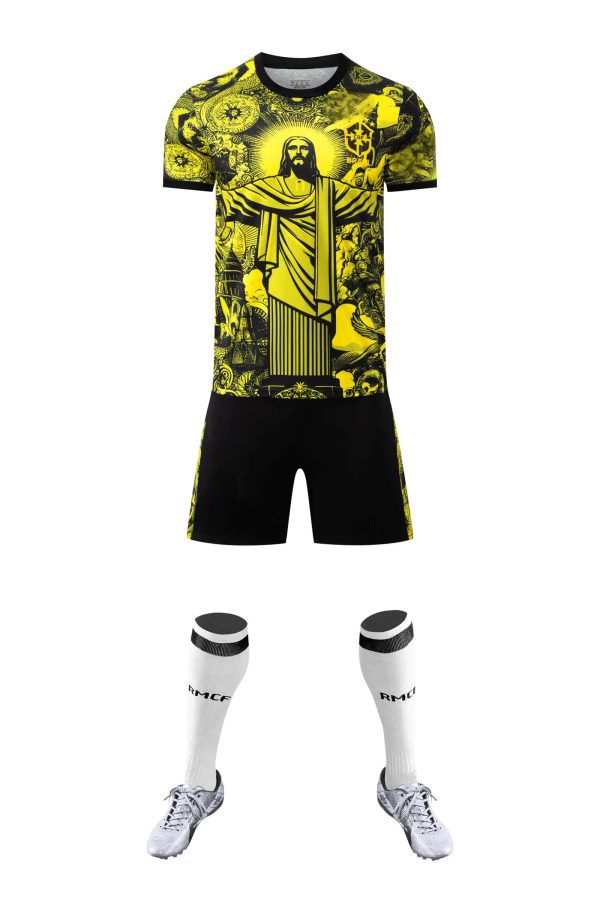 Adult Training Set - Yellow Patterned Top with Black Short