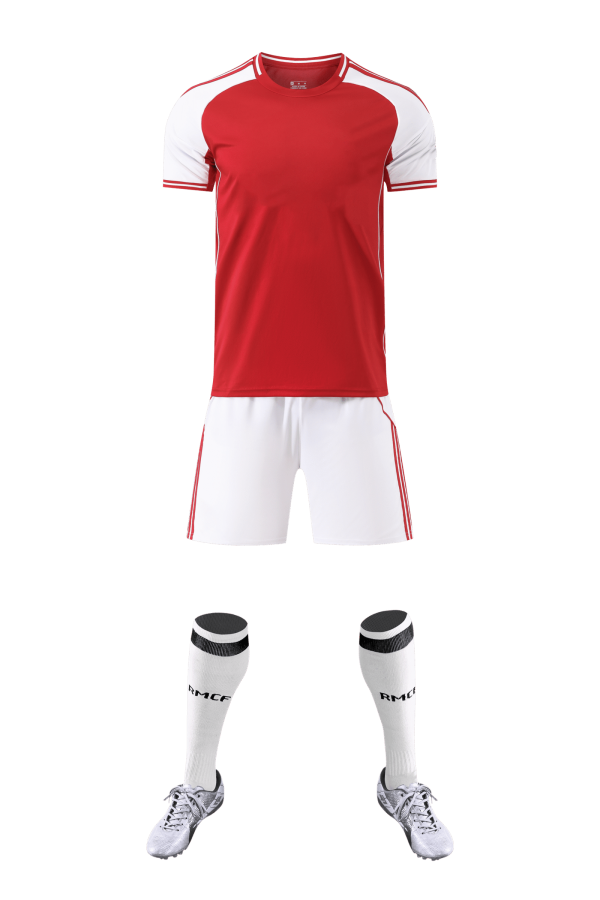 Adult Training Set – Red Top with Stripe Detail Short