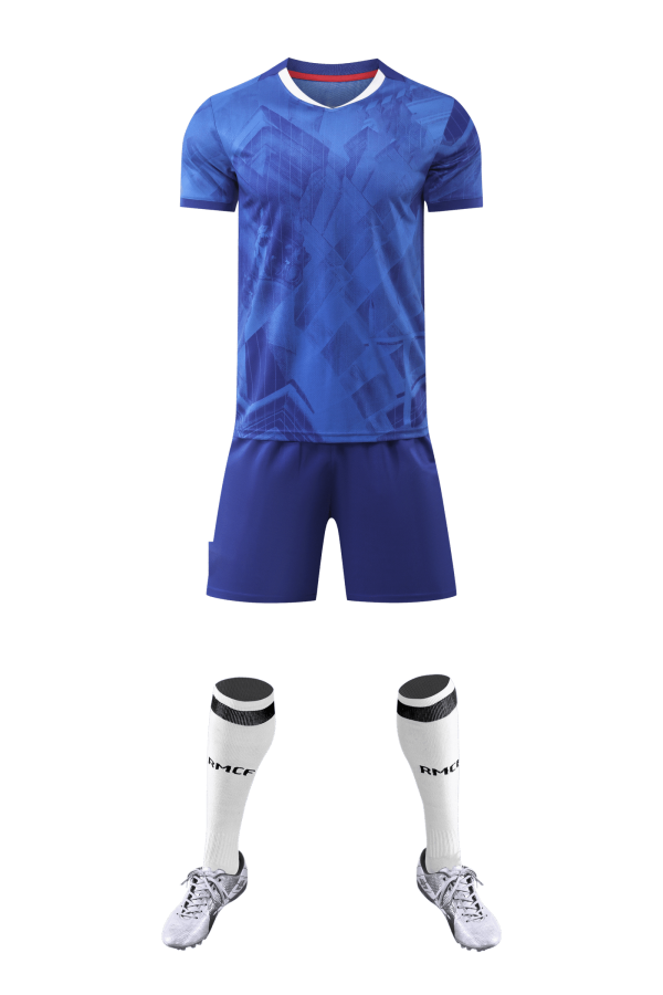 Adult Training Set - Blue Patterned Top with Blue Short - Image 3