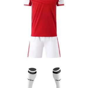 Adult Training Set – Red Top with White & Red Striped Short