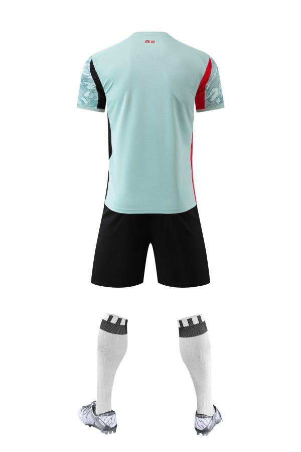 Adult Training Set - Blue Patterned Top with Black Short - Image 2