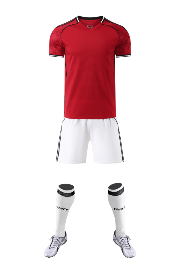 Athletic Training Set – Red Top with White Short