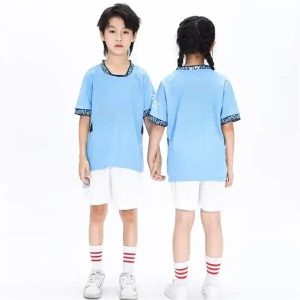 Kids’Training Set – Blue Jersey with White Shorts
