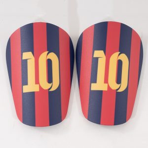 Football Shin Pads – No. 10 Striped Design