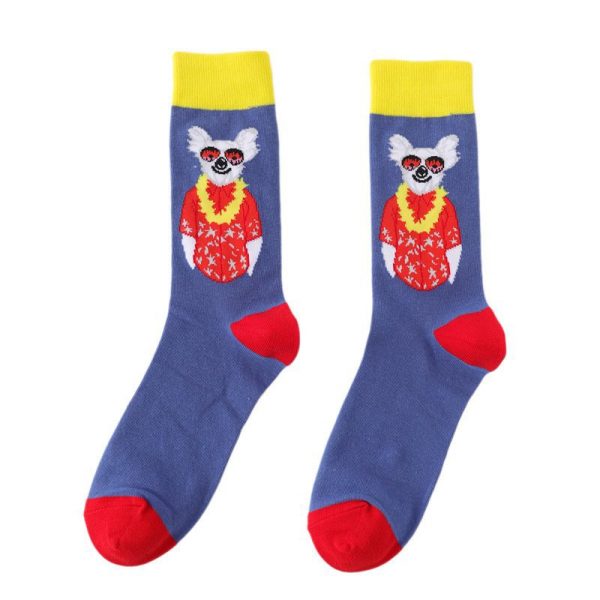 Fun Koala Socks with Sunglasses – Colorful Animal Print Socks