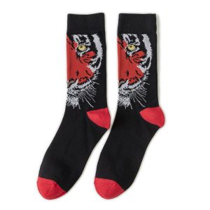 Bold Tiger Face Pattern Socks – Stylish & Eye-Catching Tiger Design Socks