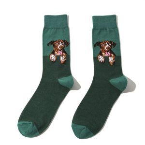 Funny Cat Socks – Stylish Pattern with Glasses, Suit & Tie Design