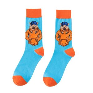Cool Bear Cartoon Socks – Fun Hoodie & Bear Portrait Socks