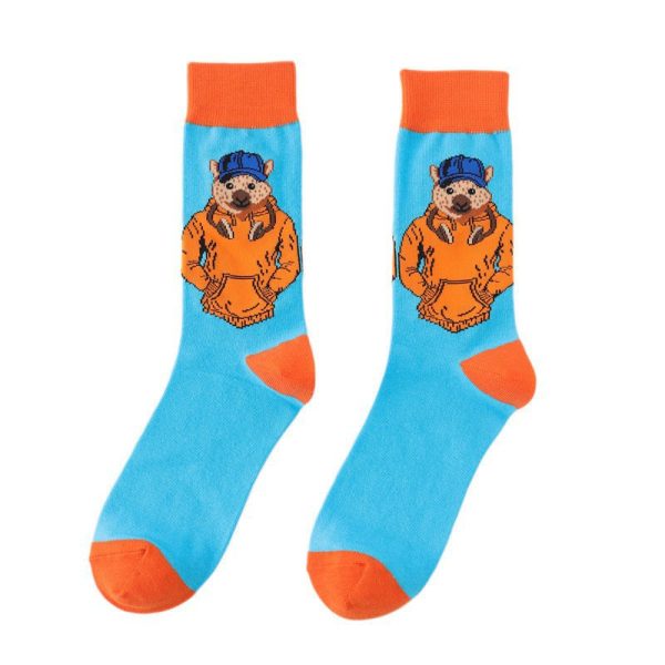 Cool Bear Cartoon Socks – Fun Hoodie & Bear Portrait Socks