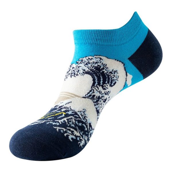 Surfing Wave No Show Socks