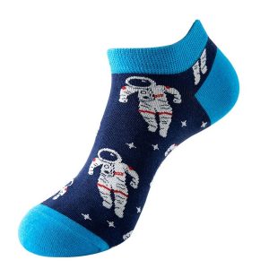 Spacewalk Astronaut No Show Socks