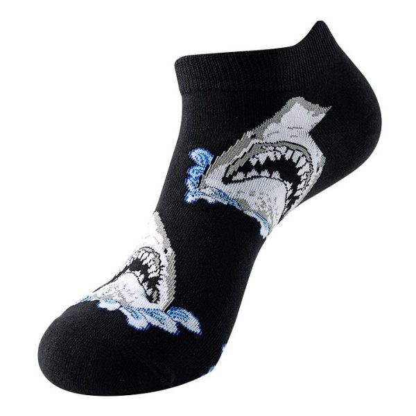 Great White Shark No Show Socks