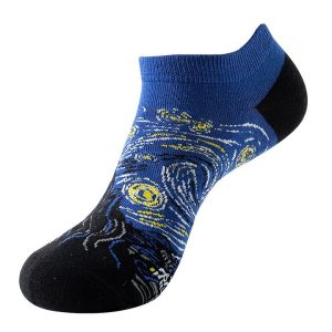 Van Gogh Night Sky No Show Socks