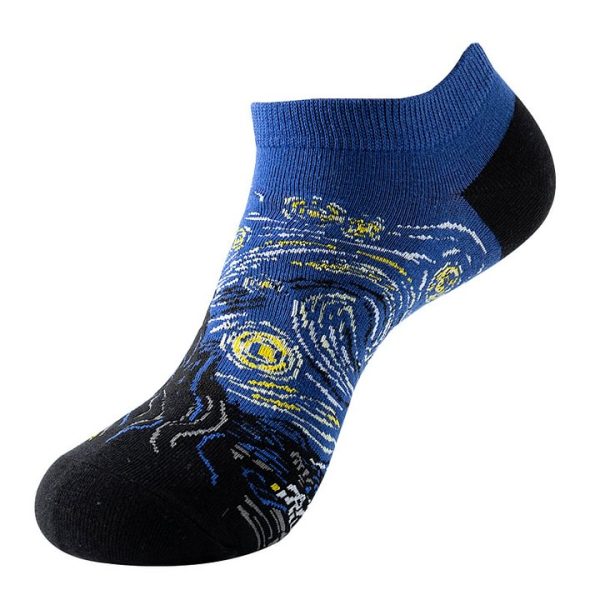 Van Gogh Night Sky No Show Socks