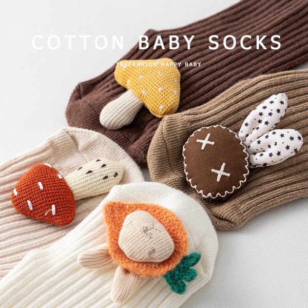 Adorable Knit Carrot Baby Socks - Image 2