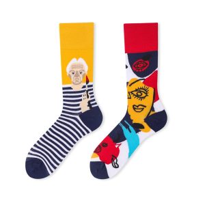 Whimsical Old Man and Sea Surprise Socks