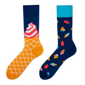 Whimsical Ice Cream Pattern Surprise Socks