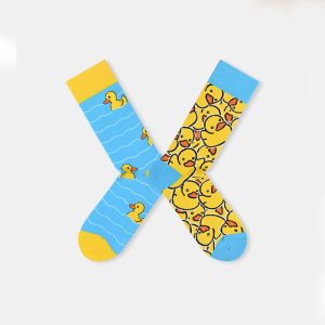 Whimsica Yellow Duck Pattern Surprise Socks