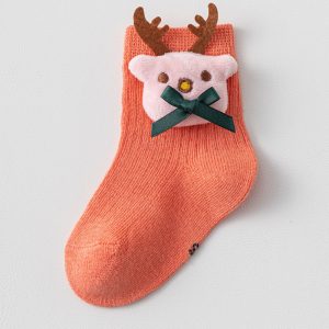 Adorable Knit Joyful Reindeer Baby Socks