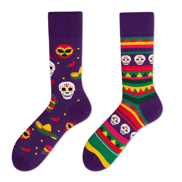 Whimsical Skeleton Pattern Surprise Socks