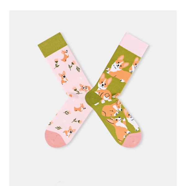 Whimsica Corgi Pattern Surprise Socks