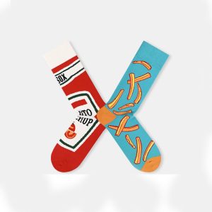 Whimsica French Fries Ketchup Surprise Socks