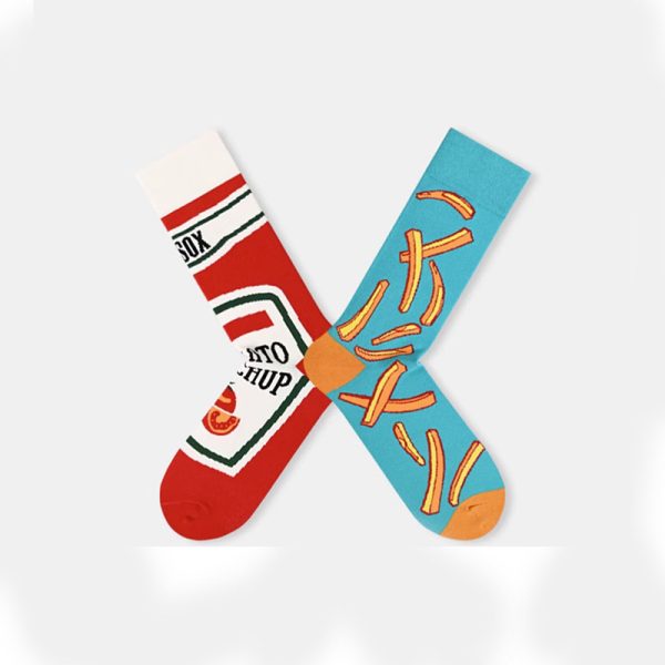 Whimsica French Fries Ketchup Surprise Socks