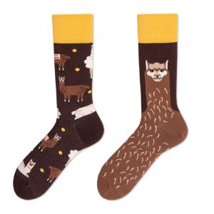 Whimsical Alpaca Pattern Surprise Socks