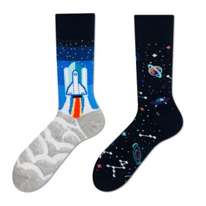 Whimsical Rocket Pattern Surprise Socks