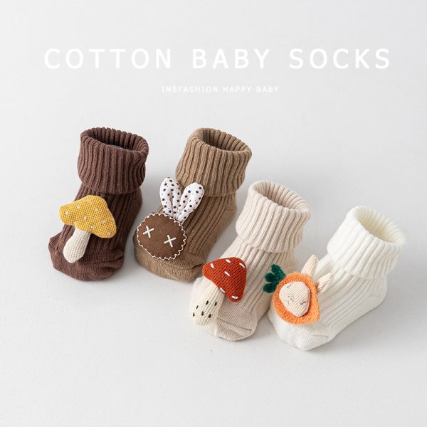 Adorable Knit Carrot Baby Socks - Image 4