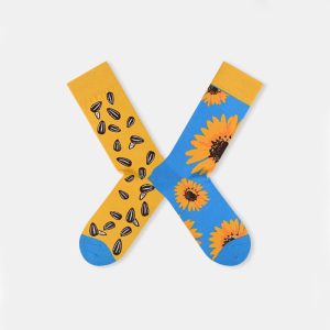 Whimsica Sunflower Pattern Surprise Socks