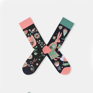Whimsica Playful Garden Pattern Surprise Socks