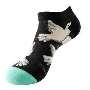 Dove of Peace No Show Socks